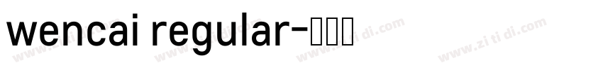 wencai regular字体转换